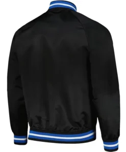 Minnesota Timberwolves Hardwood Classics Black Satin Jacket Back