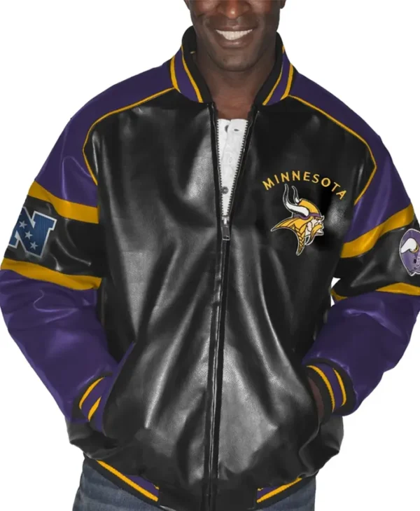 Minnesota Vikings G-III Leather Varsity Jacket