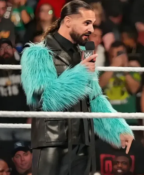 Monday Night RAW Seth Rollins Leather Black Jacket