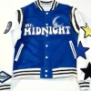 Mr. Midnight Under The Moon Blue Varsity Jacket