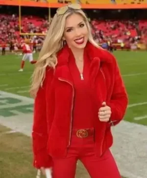 NFL Gracie Hunt Chiefs Fur Red Jacket
