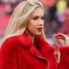 NFL Gracie Hunt Chiefs Fur Red Jacket For Sale