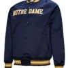 Notre Dame Fighting Irish Lightweight Navy Satin Letterman Jacket