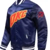 Oklahoma City Thunder City Edition Navy Satin Varsity Jacket