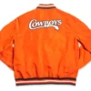 Oklahoma State Cowboys Vintage-Inspired Orange Varsity Jacket Back