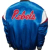 Ole Miss Rebels Power Powder Blue Satin Jacket Back