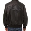 Orlando Magic Full Black Leather Bomber Varsity Jacket Back