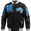 Orlando Magic Mashup Black Wool and Leather Varsity Jacket