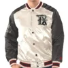 Renegade Texas Rangers White and Black Satin Jacket