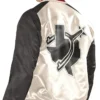 Renegade Texas Rangers White and Black Satin Jacket Back
