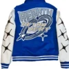 Retrovert Rebirth Blue Varsity Jacket Back