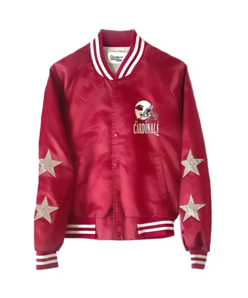 Ruddy Arizona Cardinals Crystal Red Varsity Jacket