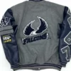 SAU Athletics Ole Skool Grey Letterman Jacket Back