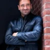 Saint-pierre Allan Hawco Black Leather Jacket For Sale