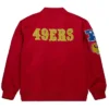 San Francisco 49ers Vintage Logo Red Lightweight Satin Jacket Back