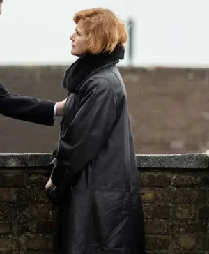 Say Nothing Maxine Peake Black Leather Coat For Sale