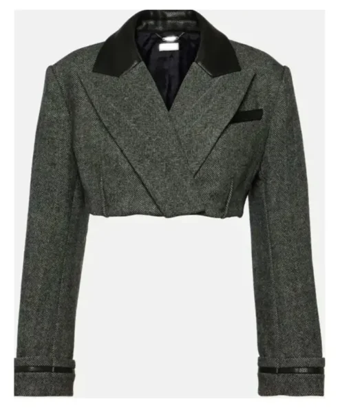 Shop Now The Voice Season 26 Georgia Starnes Crop Grey Blazer For Unisex