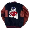 South Carolina State Bulldogs Ole Skool Black Letterman Jacket Back