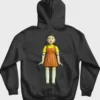 Squid Game Doll Red Light Green Light Black Hoodie