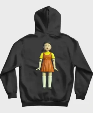 Squid Game Doll Red Light Green Light Black Hoodie