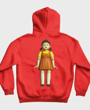 Squid Game Doll Red Light Green Light Red Hoodie