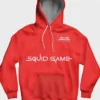 Squid Game Doll Red Light Green Light Red Pullover Hoodie