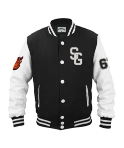Stegaro Black And White Letterman Varsity Jacket