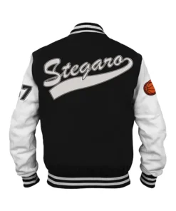 Stegaro Black And White Varsity Jacket