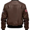 Stegaro Brown Vintage Bomber Leather Jacket For Men And Women