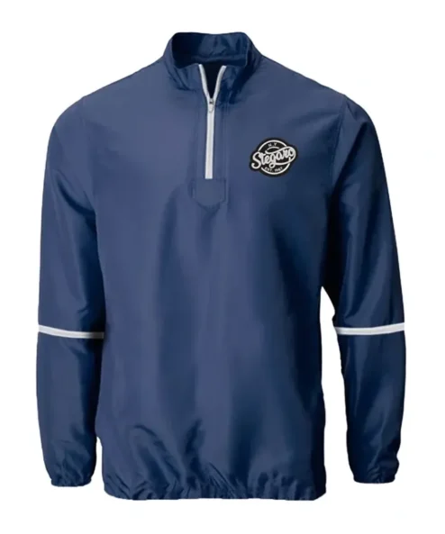 Stegaro Half Zip-Up Navy Blue Jacket