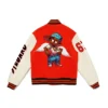 Stegaro Red And Beige Letterman Varsity Jacket For Men And Women