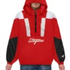 Stegaro Red And White Hooded Jacket
