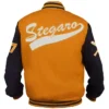 Stegaro Yellow And Black Letterman Varsity Jacket For Men And Women