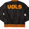 Tennessee Volunteers Dark Mode Black Varsity Jacket Back