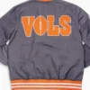 Tennessee Volunteers Smokey Grey Satin Bomber Jacket Back