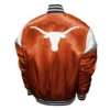 Texas Longhorns Power Burnt Orange Satin Jacket Back