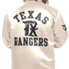 Texas Rangers Option Route Coaches Satin Jacket Back