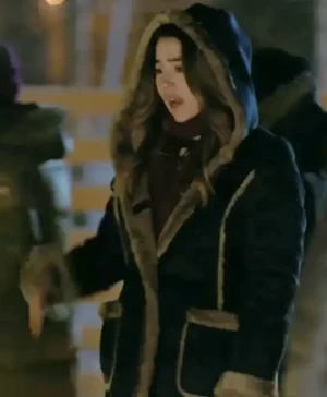 The Finnish Line Elyse Black Shearling Hooded Coat