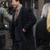 The Running Man Glen Powell Blue Trench Coat