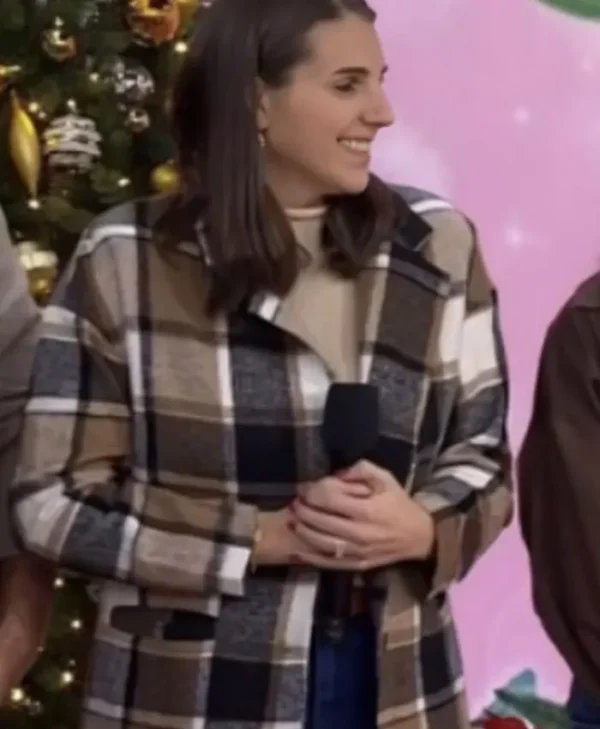 The Today Show 2024 Checkered Wool Trench Coat
