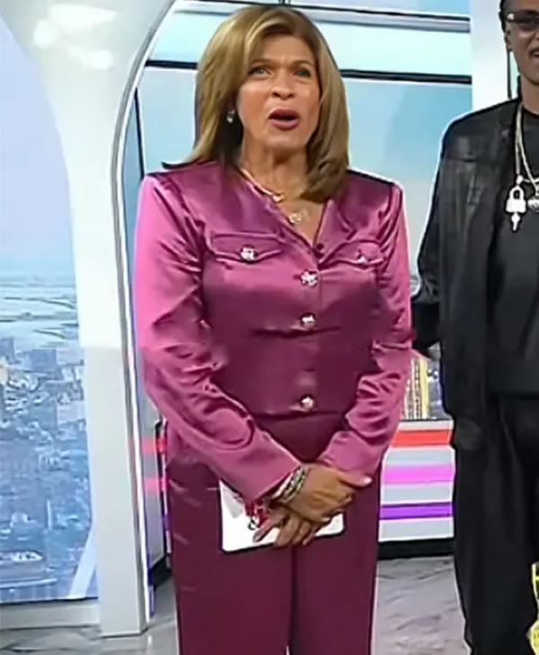 The Today Show Hoda Kotb Cropped Silk Jacket