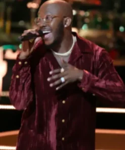 The Voice S26 J. Paul Red Buttoned Shirt