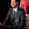 The Voice S26 Michael Bublé Black Leather Jacket For Sale