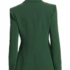 The Voice S26 Reba McEntire Green Embellished Fringed Blazer Back