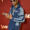 The Voice S26 Snoop Dogg Paisley Printed Blue Hoodie