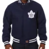 Toronto Maple Leafs One Color Navy Wool Varsity Jacket