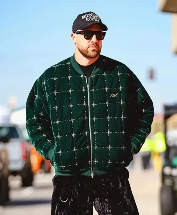 Travis Kelce Chiefs Green Bomber Jacket
