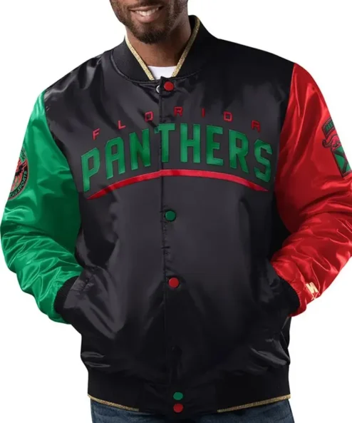 Ty Mopkins Florida Panthers Satin Varsity Jacket