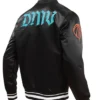 Washington Wizards 202324 City Edition Black Satin Varsity Jacket Back