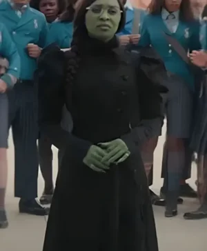 Wicked 2024 Cynthia Erivo Buttoned Coat